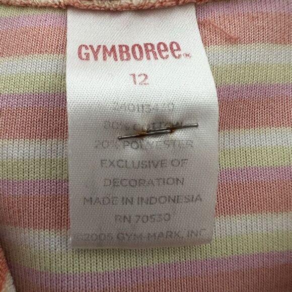 VTG Gymboree Terry Cloth Swim Cover Up Girls 12 Striped Full Zip Hooded Bathing - Picture 7 of 10